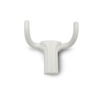 Крючок мебельный двухрожковый EVA BULL цвет белый матовый WTmatt фото