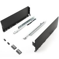 Комплект ящика EVA SlightBox частичное выдвижение с доводчиком 150х500 мм цвет серый фото