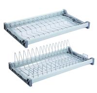 Посудосушитель двухуровневый EVA Light Side, в базу 700мм, 2 рамки, 2 поддона, нерж.сталь фото
