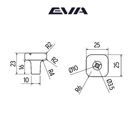 Ручка-кнопка EVA GROOVE / алюминий матовый SC фото