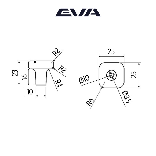 Ручка-кнопка EVA GROOVE / черный матовый BLmatt фото
