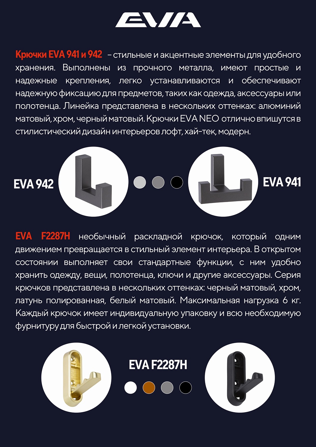 Новинки лицевой фурнитуры EVA 2025