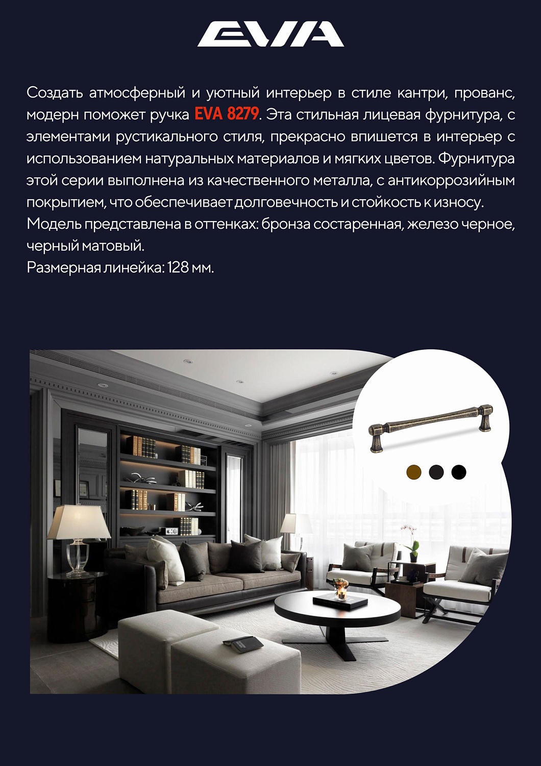 Новинки лицевой фурнитуры EVA 2025