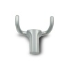 Крючок мебельный двухрожковый EVA BULL цвет алюминий матовый SC фото