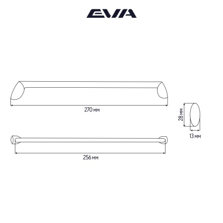 Ручка-скоба EVA ART / 256мм хром PC фото