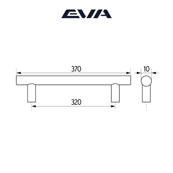 Ручка-рейлинг EVA TUBE-10 / 320мм хром PC фото