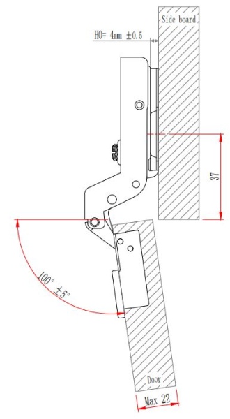 Петля с амортизатором EVA Advance soft, вкладная, (90/105), 48мм фото