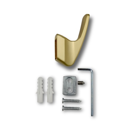 Крючок однорожковый EVA SINGLE / латунь шлифованная матовая BB фото