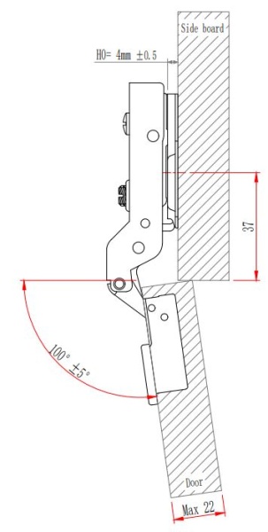 Петля с амортизатором EVA Advance soft 2way, полунакладная, (90/105), 48мм, черный никель фото