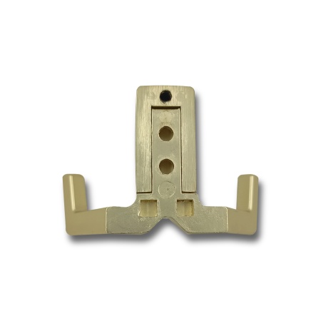 Крючок двухрожковый EVA ANGLE / латунь шлифованная матовая BB  фото