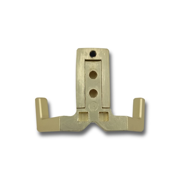 Крючок двухрожковый EVA ANGLE / латунь шлифованная матовая BB  фото