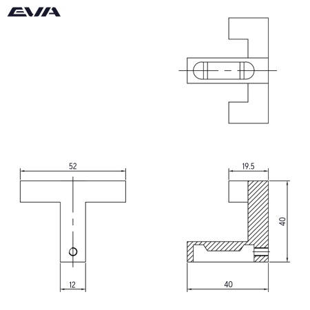 Крючок двухрожковый EVA NEO / хром PC фото