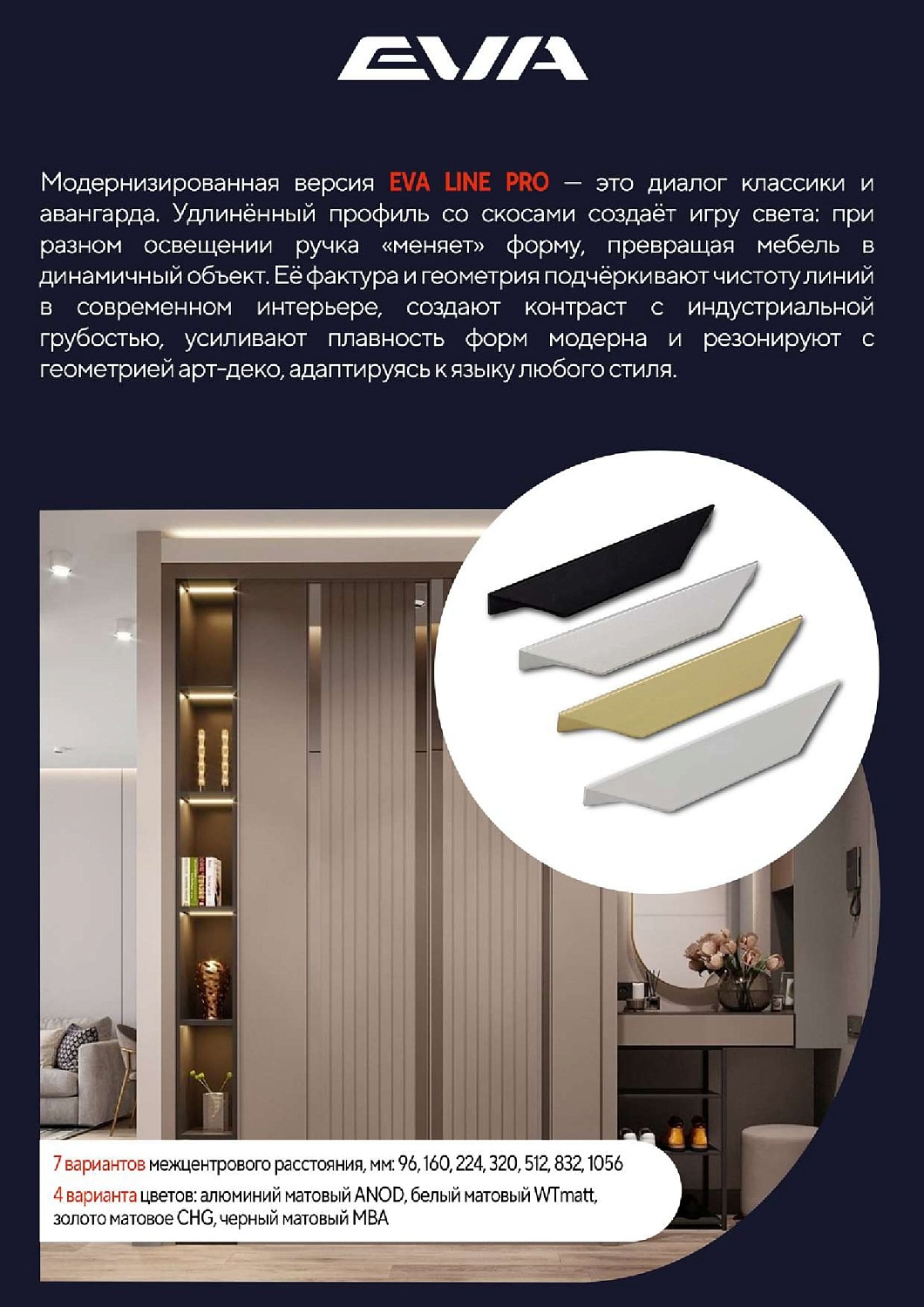 Новинки 2025: Лицевая фурнитура EVA, превращающая мебель в искусство