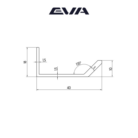 Ручка торцевая EVA SCANDI / 32мм (L=50мм) черный матовый BLA фото