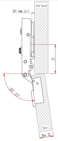 Петля с амортизатором EVA Advance soft, накладная, (90/105), 48мм фото