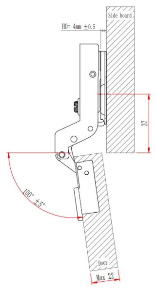Петля с амортизатором EVA Advance soft 2way, вкладная, (90/105), 48мм, черный никель фото