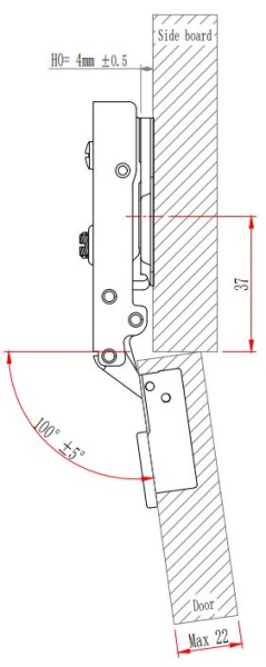 Петля с амортизатором EVA Advance soft 2way, накладная, (90/105), 48мм, черный никель фото