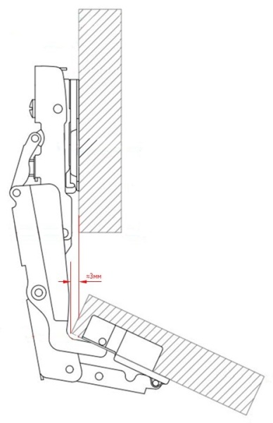 Петля без амортизатора EVA Advance, вхождение "0" накладная, (90/165), 48мм фото