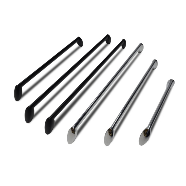 Ручка-скоба мебельная EVA ART 192 мм цвет черный матовый MBA фото