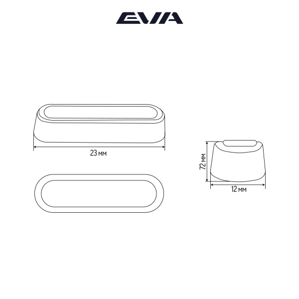 Крючок однорожковый EVA HI-TECH / хром PC фото