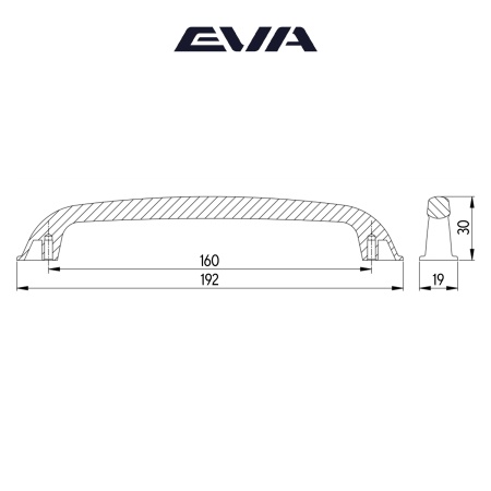 Ручка-скоба EVA ECLECTIC / 160мм чёрный никель брашированный MBBN фото