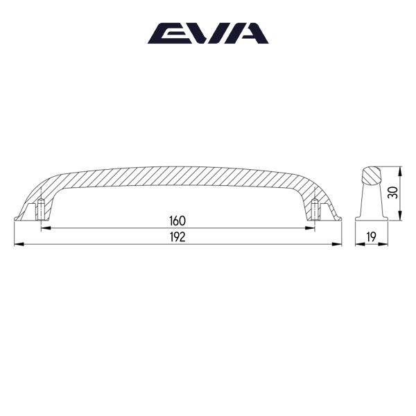 Ручка-скоба EVA ECLECTIC / 160мм черный матовый BLmatt фото