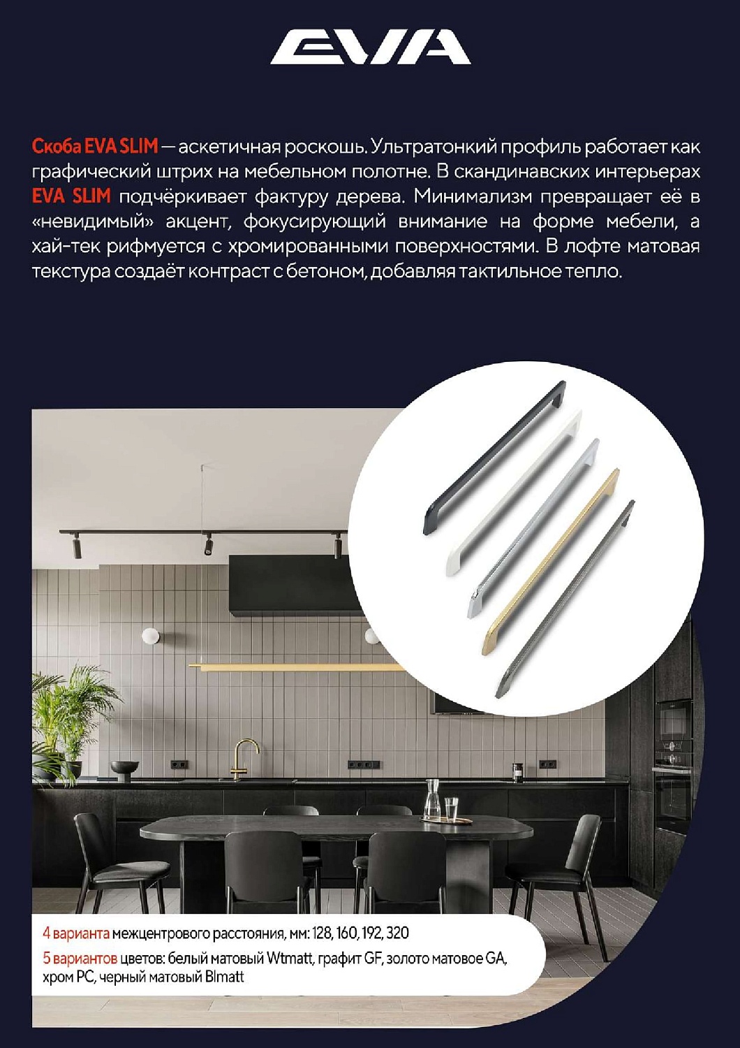 Новинки 2025: Лицевая фурнитура EVA, превращающая мебель в искусство